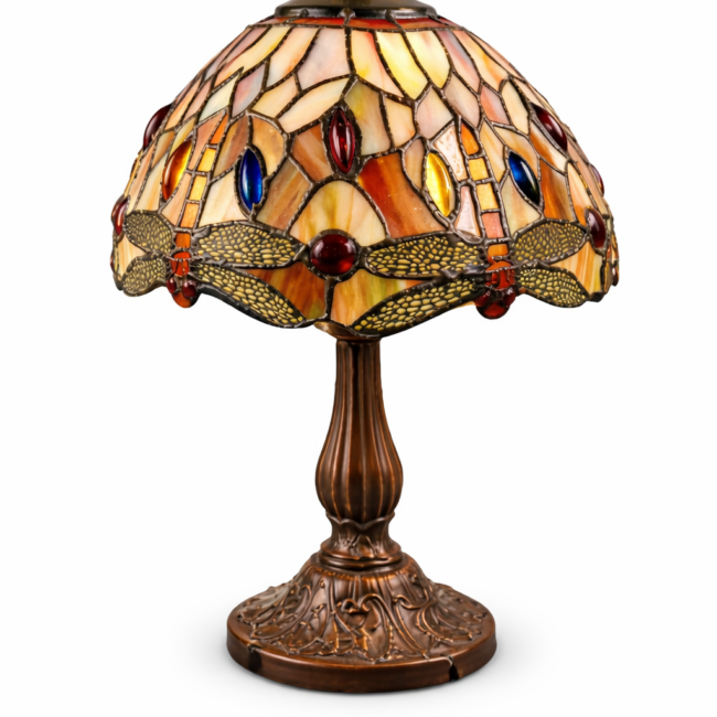 Lampă de masă Tiffany, vitraliu decorativ