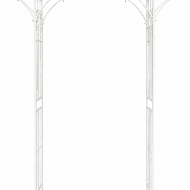 Pergolă de grădină din metal, structură decorativă pentru plante cățărătoare